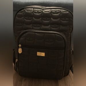 Betsey Johnson Black Cat Backpack with Gold Accents